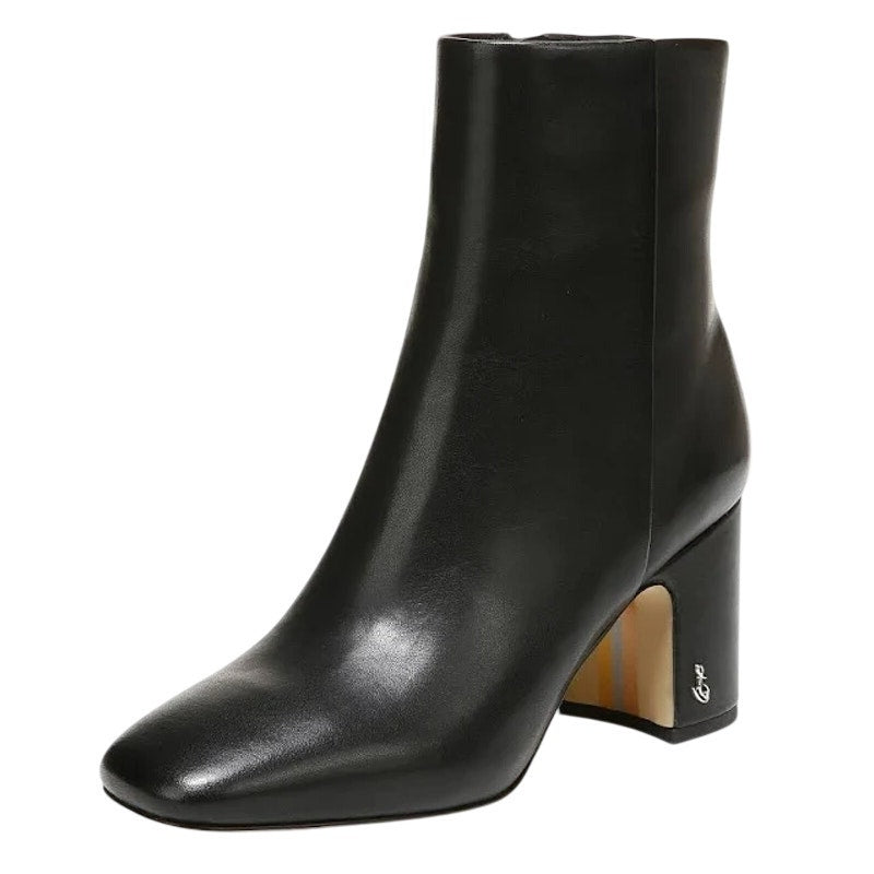 Sam Edelman Womens Fawn Heel Boot US 9.5 M Black Leather NWOB