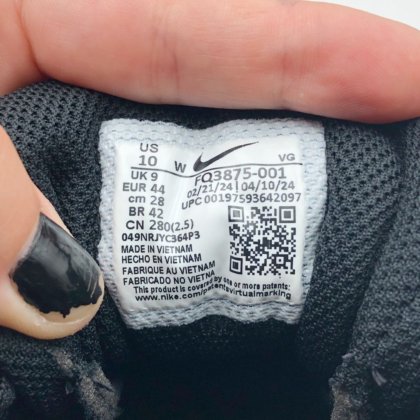 Nike Men's Alpha Menace 4 Shark Football Cleats 10 Wide Black Grey White NWOB