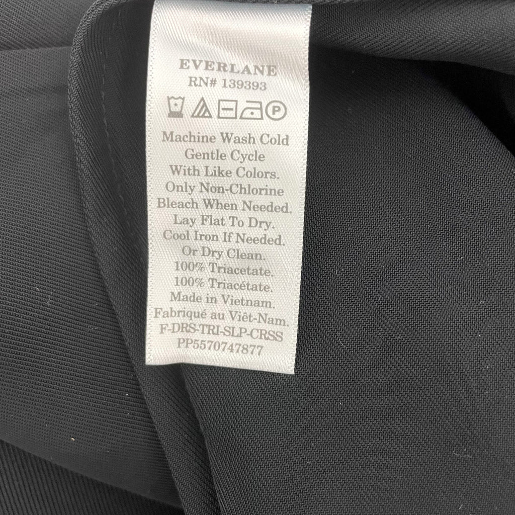 Everlane Womens Midi Slip Dress Size 2 Black Japanese GoWeave Cross-Back NWT