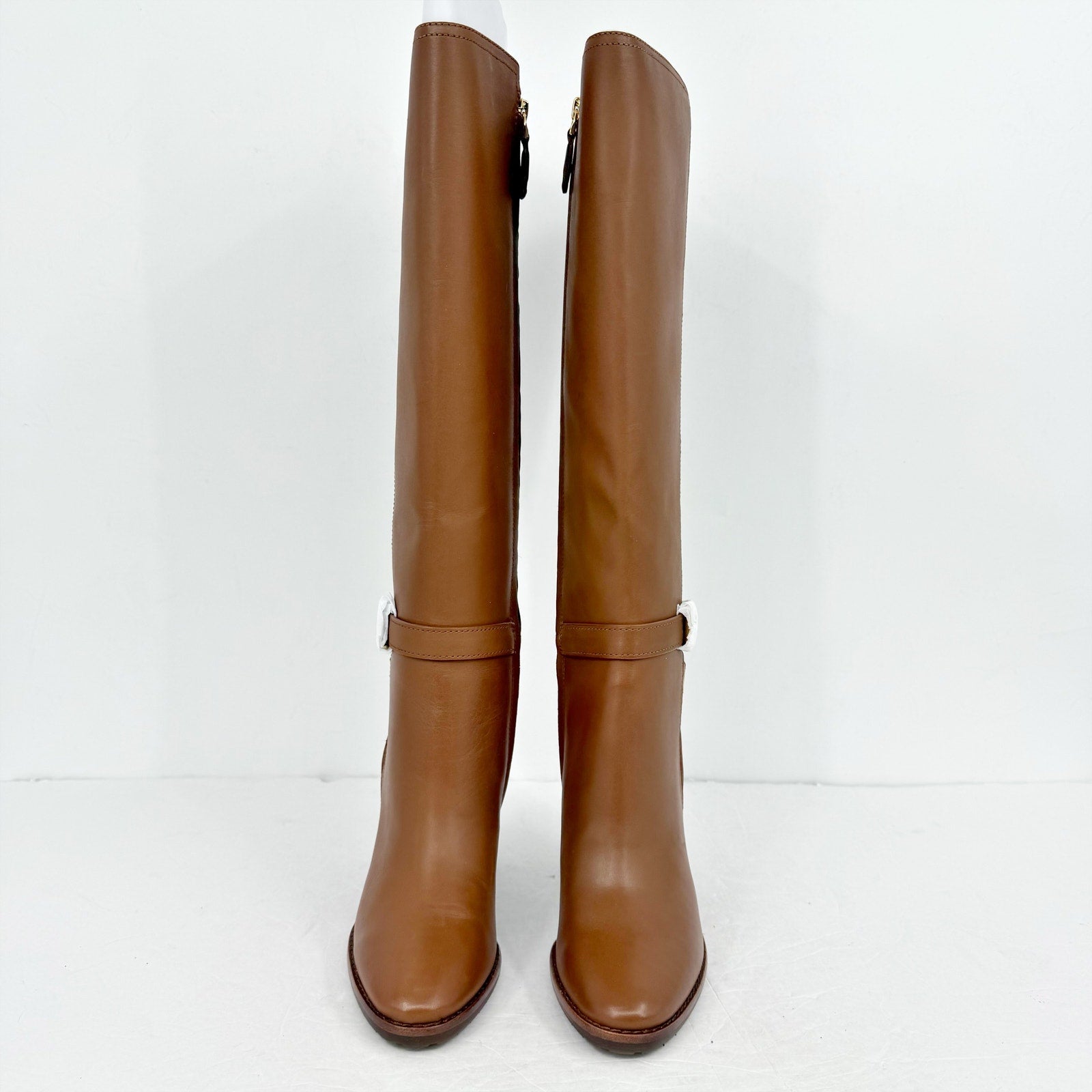 Lauren Ralph Lauren Womens Manchester Knee High Boots US 5.5 B Tan Leather NIB