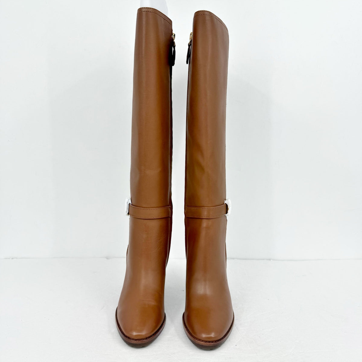 Lauren Ralph Lauren Womens Manchester Knee High Boots Size 5.5 B Tan Leather NIB