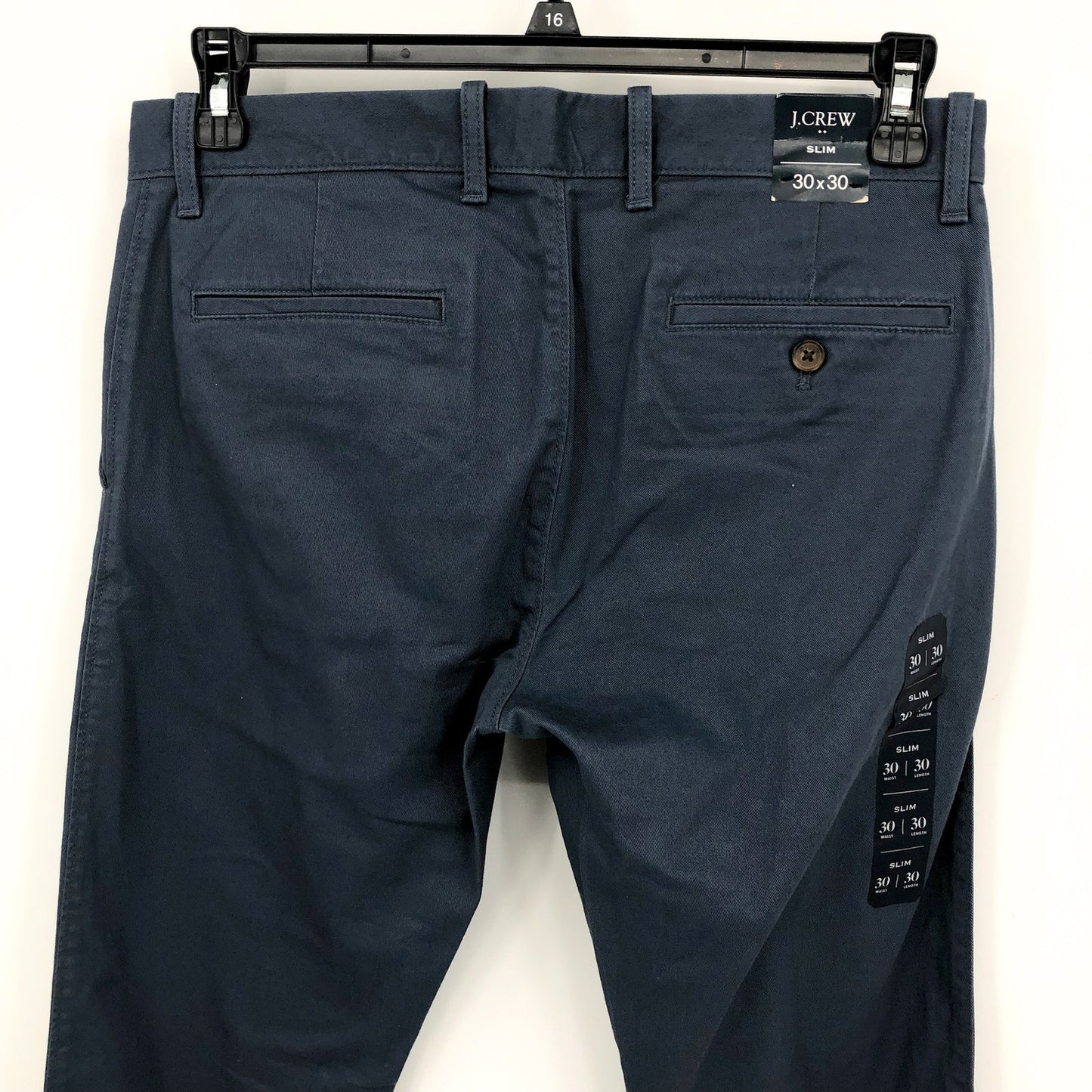 J.CREW Men's Slim-fit Flex Chino Pants Size 30x30 Overcast Blue Flat Front NWOT