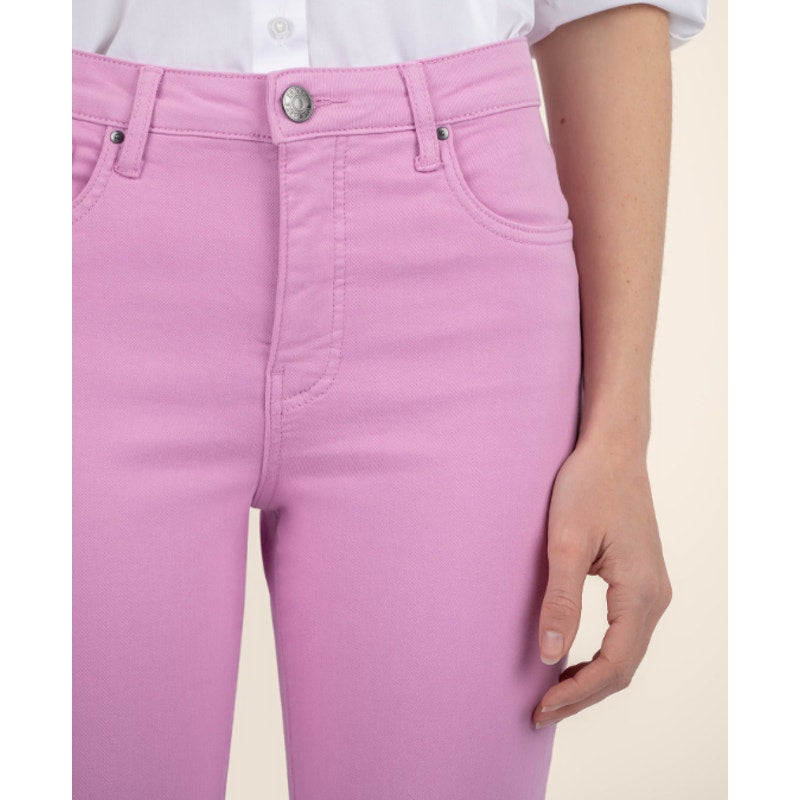 KUT FROM THE KLOTH Kelsey Ankle Flare Jeans Size 4 Pink Wild Berry High Rise NWT