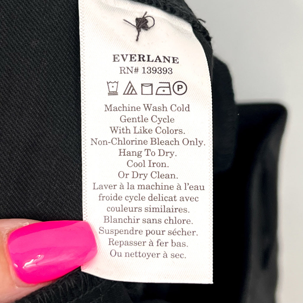 Everlane Womens The Way-High Drape Pants Size 4 Black 31" Inseam Pleated NWT