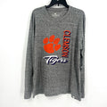 COLOSSEUM Mens Clemson Tigers Long Sleeve Tshirt XL Grey Orange Crewneck NWT
