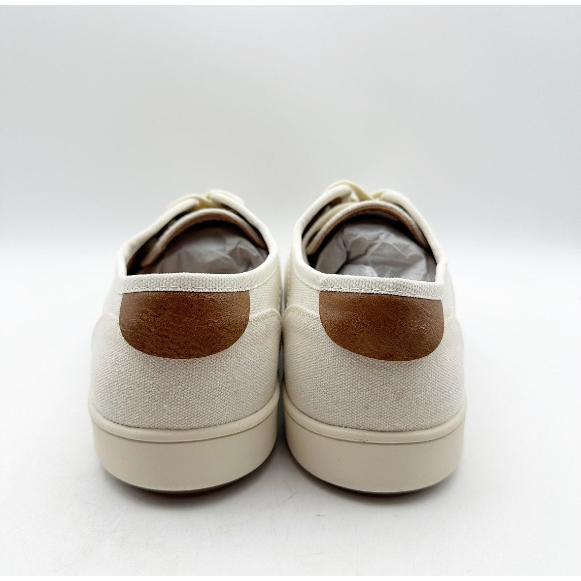 STEVE MADDEN Mens Fenta Casual Sneakers Size 9.5 M Cream White Fabric NIB