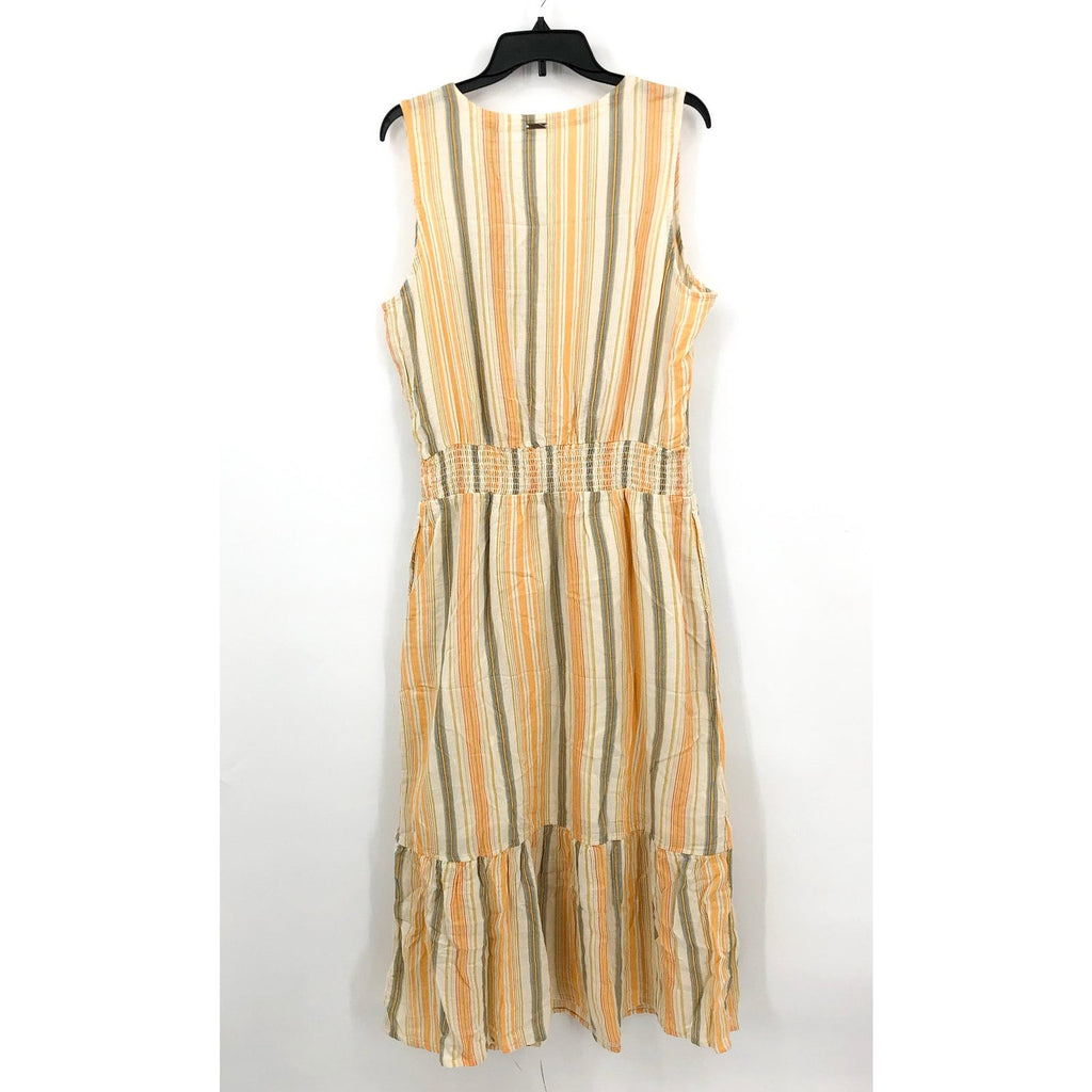 PRANA Women's California Dreaming Maxi Dress Small Golden Hour Stripe NWT