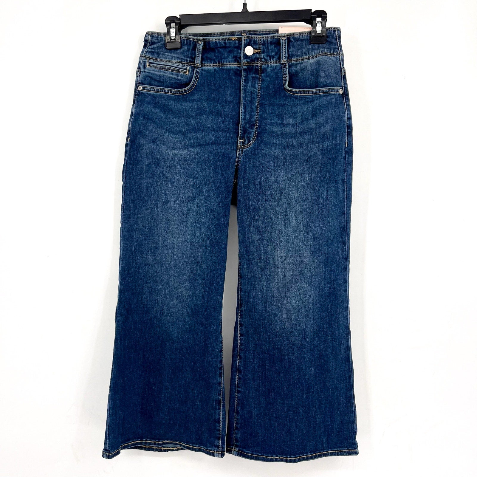 NYDJ Womens Major Wide Leg Capri Jeans Size 6 Serendipity Blue NWT