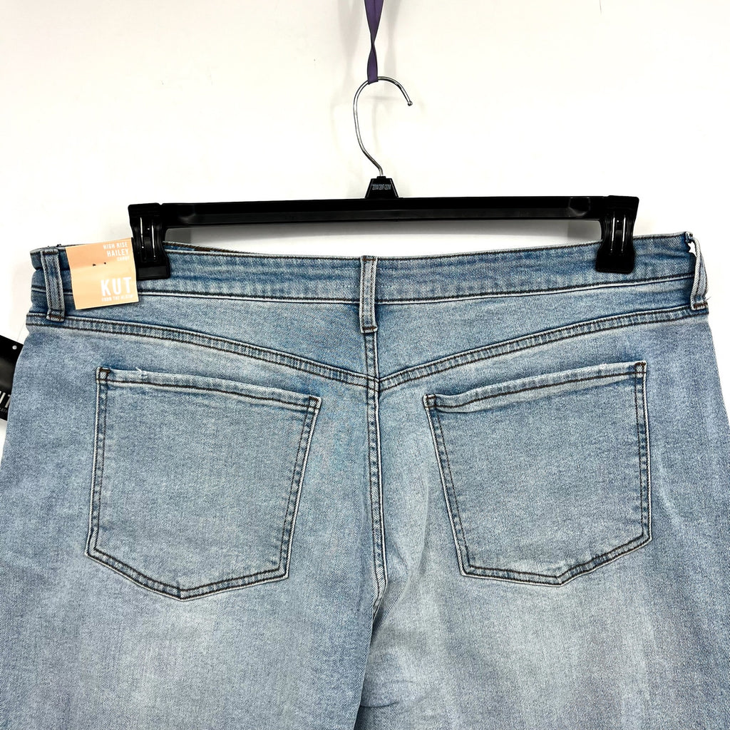 KUT FROM THE KLOTH Hailey Cutoff Denim Shorts Size 18 Openness High Waist NWT