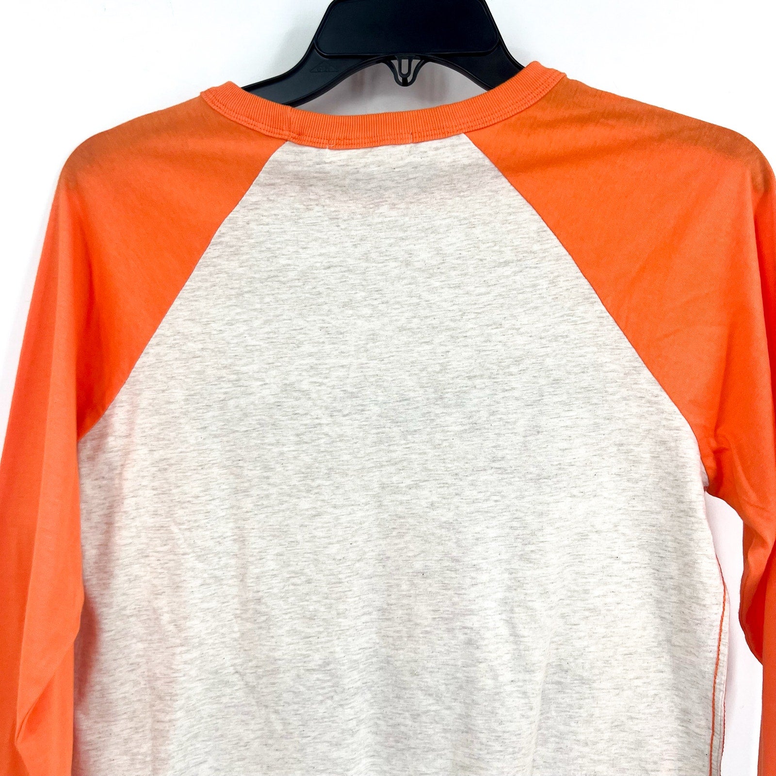 47 BRAND Womens Clemson Tigers Tshirt Medium Grey Orange Raglan Long Sleeve NWT