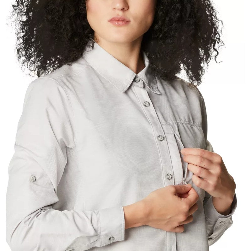 MOUNTAIN HARDWEAR Women's Canyon Long Sleeve Shirt Small Grey Light Dunes NWT