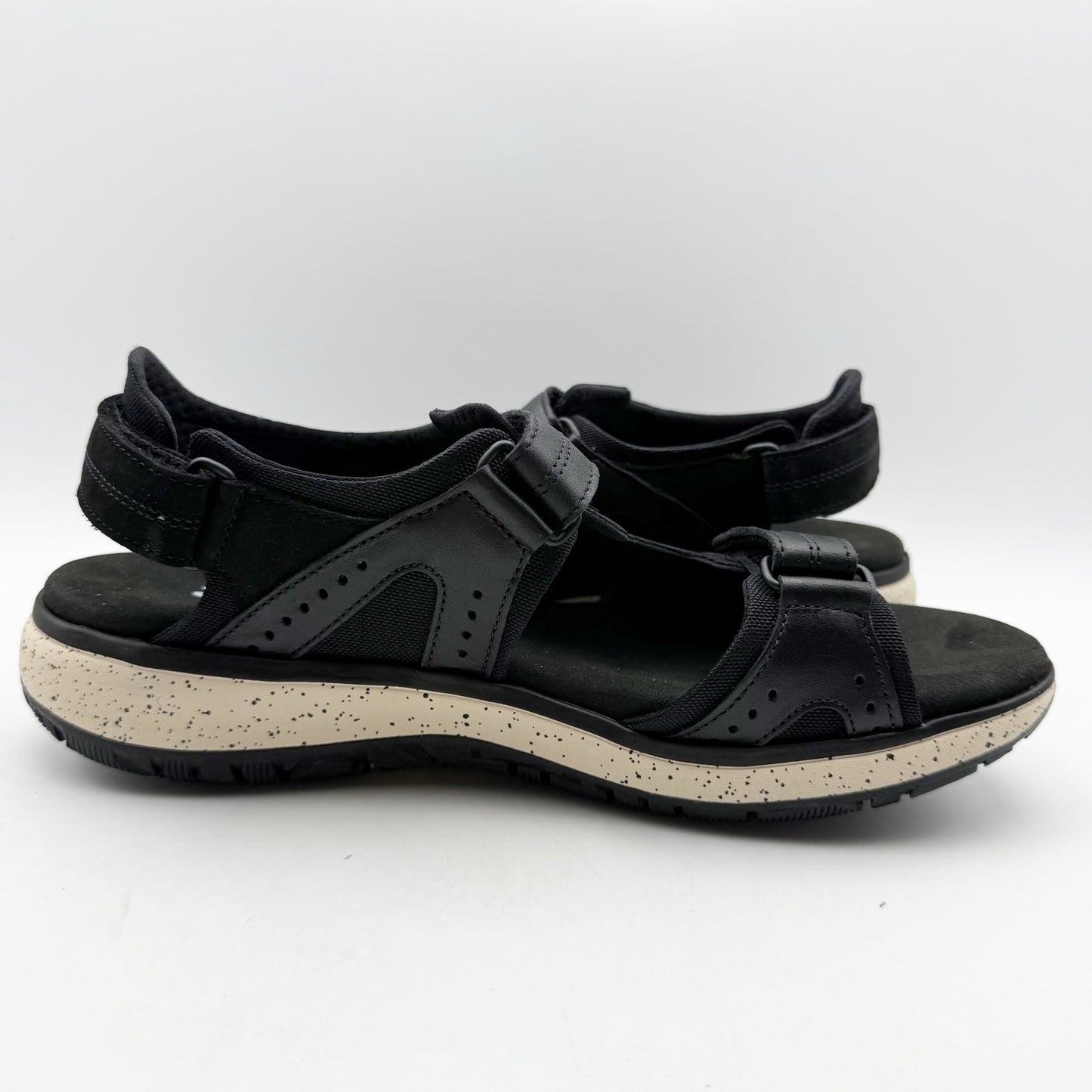 SAS Womens Embark Adjustable Sandals US 10 Narrow Black Comfort Sport NIB