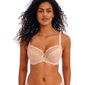 FREYA FANCIES Women's Underwired Plunge Bra Size 36G Natural Beige NWT
