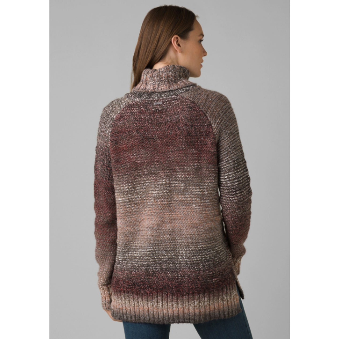prAna Womens Autum Rein Turtleneck Sweater Tunic Charcoal Multicolor XS