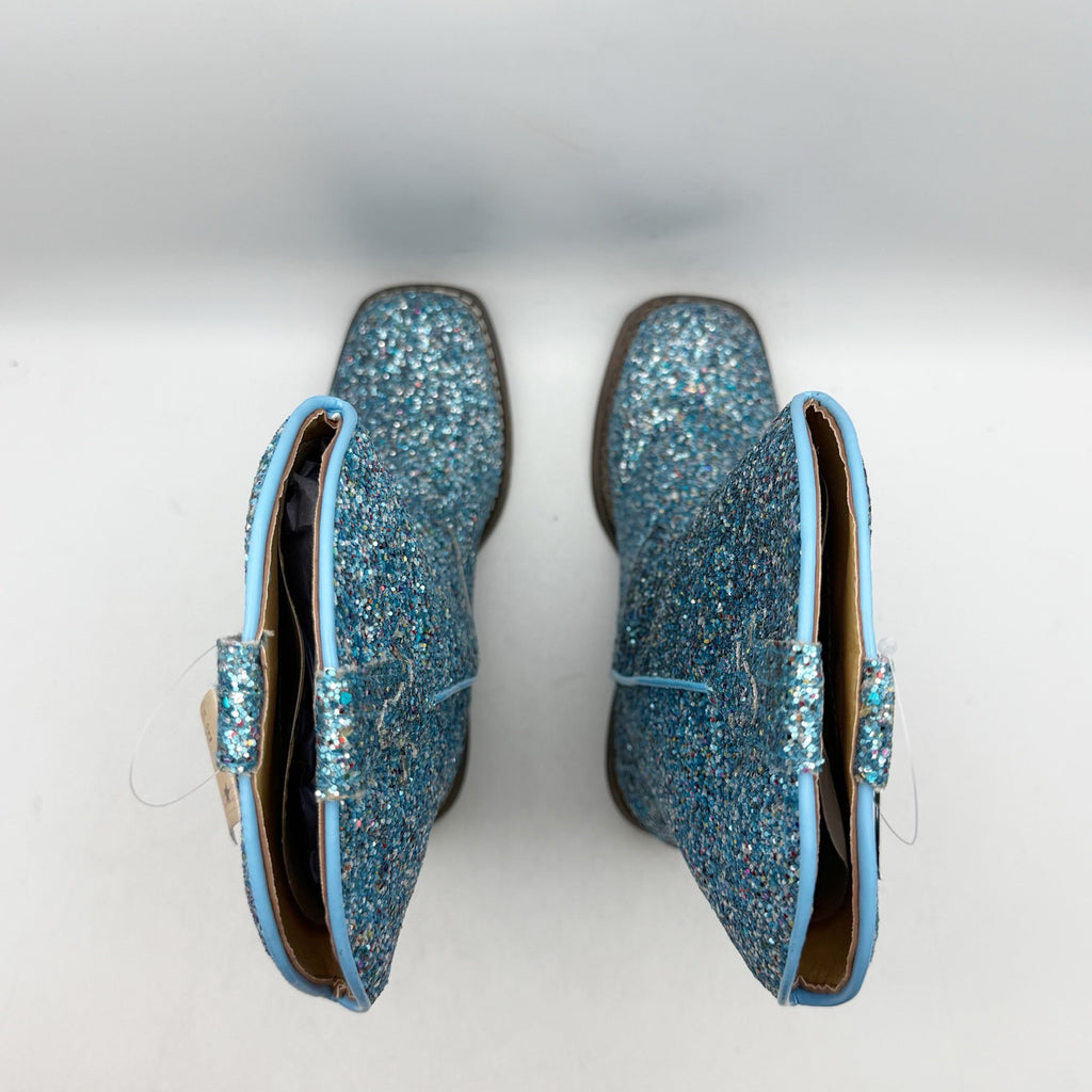 Roper Girls Glitter Galore Western Boots Size 3 EU 33.5 Blue NWOB