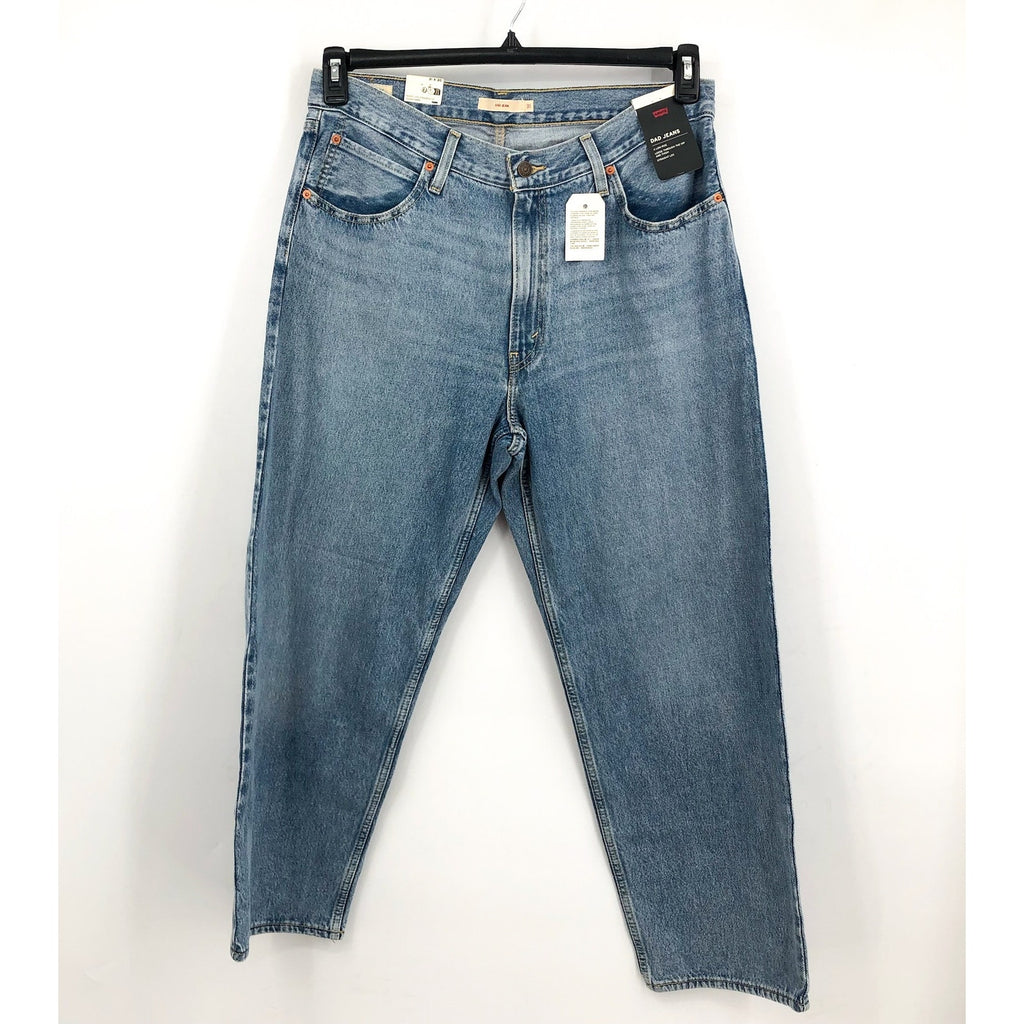 LEVI'S Womens Dad Straight Jeans 31x30 US 12 Blue Far and Wide NWT 79770-0019