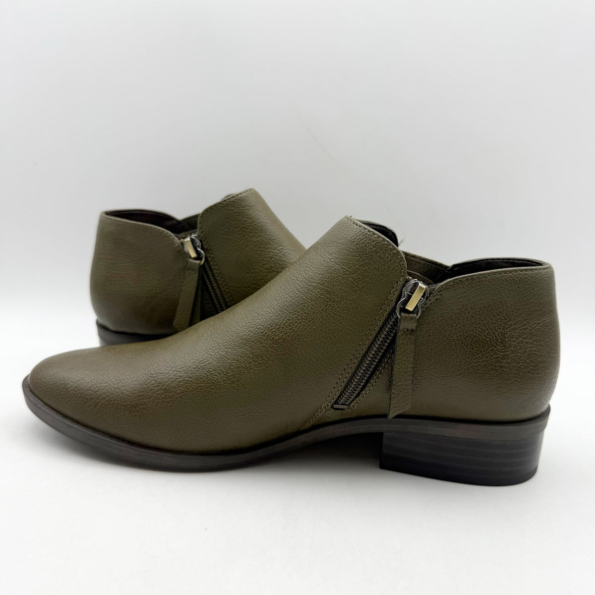 SOUL Naturalizer Womens Respect Ankle Boots Size 8 Wide EU 38.5 Green NIB