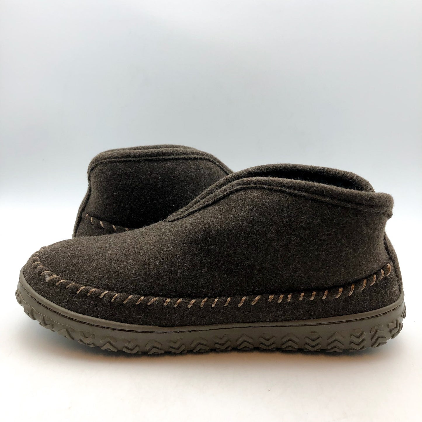 Dockers Mens Rugged Wool Slip-On Slipper Boots US 8 EU 35.5 Taupe Round Toe NIB