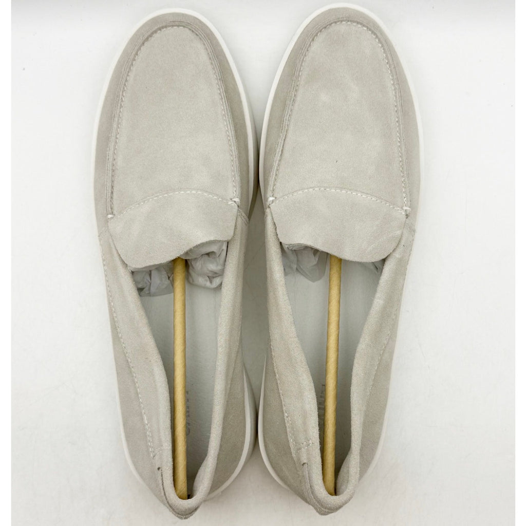 Saint Morta Men's Hemisphere Slip On Loafers Size 8 Light Grey White Suede NIB