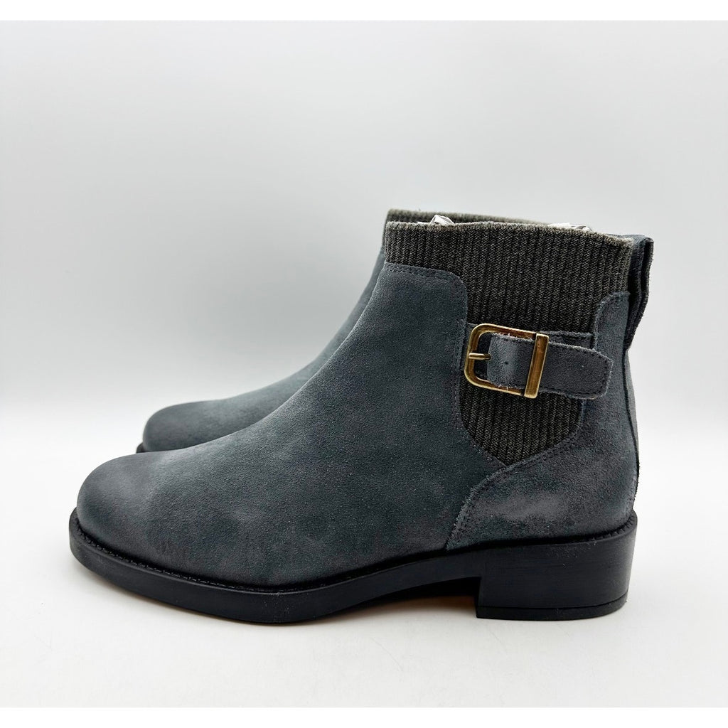 Cammina Womens Salerno Ankle Boots Size 9.5 Smoke Blue Green Suede NIB
