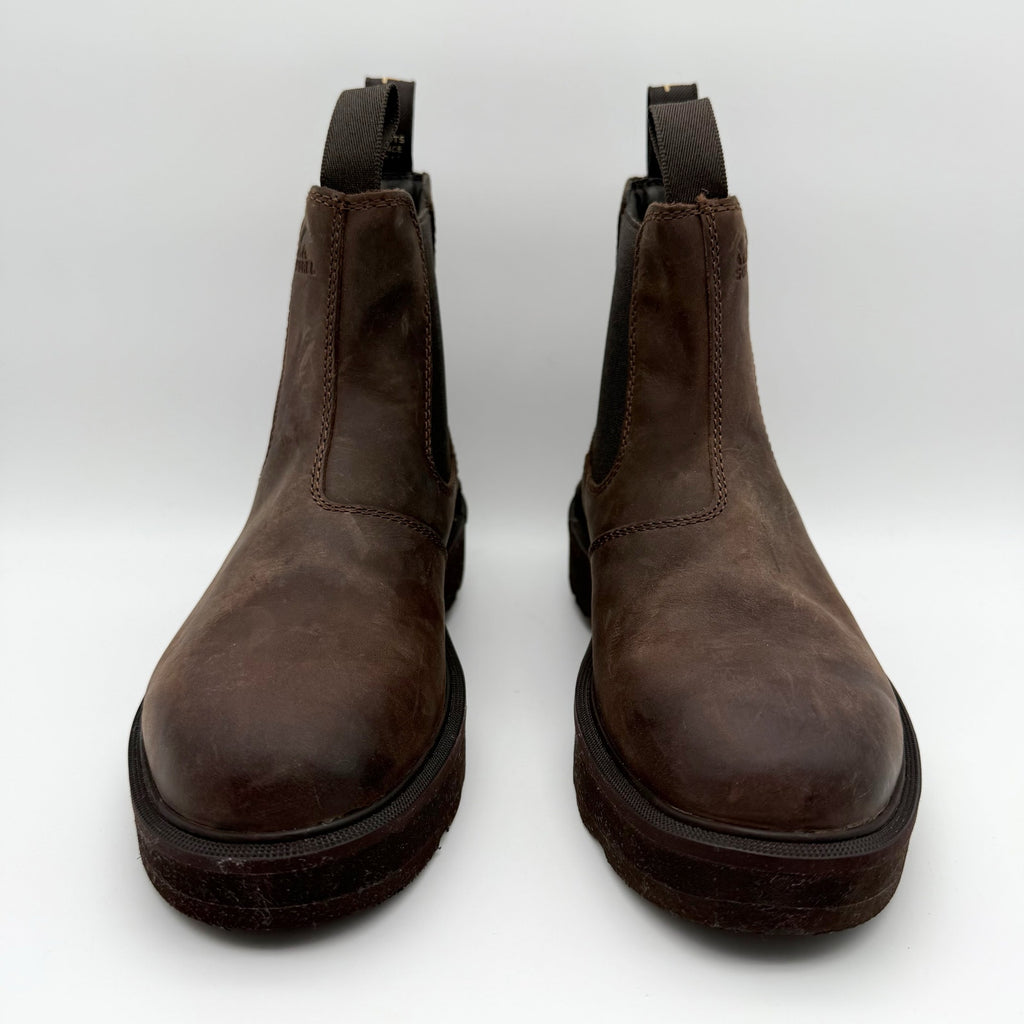 Sorel Womens Hi-Line Chelsea Ankle Boots US 7.5 Brown Leather Waterproof NIB