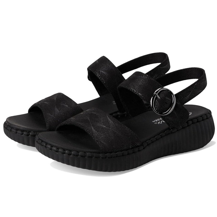 SKECHERS Womens Wilshire Boulevard Illusion of Love Sandals Size 7 Black NIB