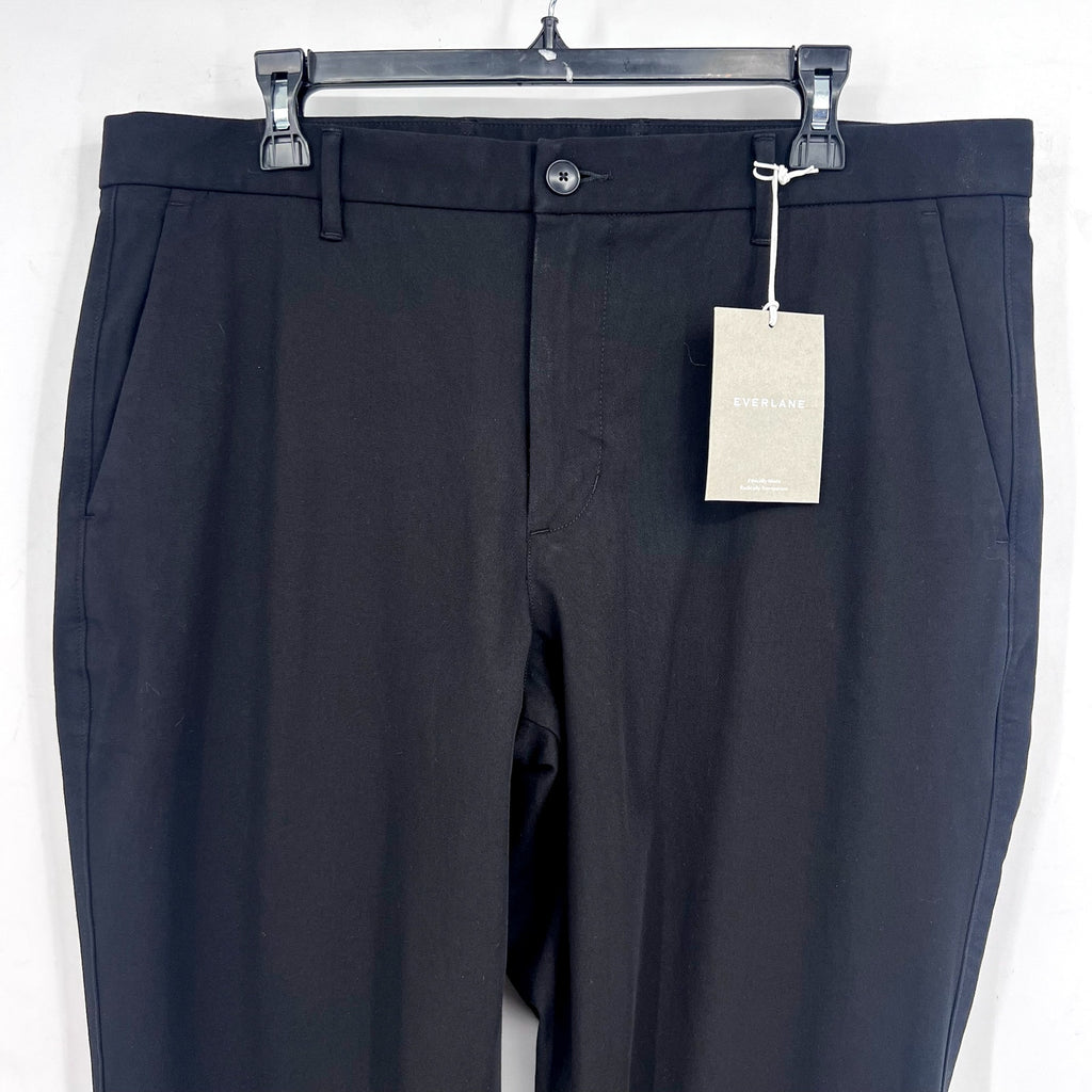 EVERLANE Uniform Mens Performance Chino Pants 36x34 Black Athletic Fit NWT