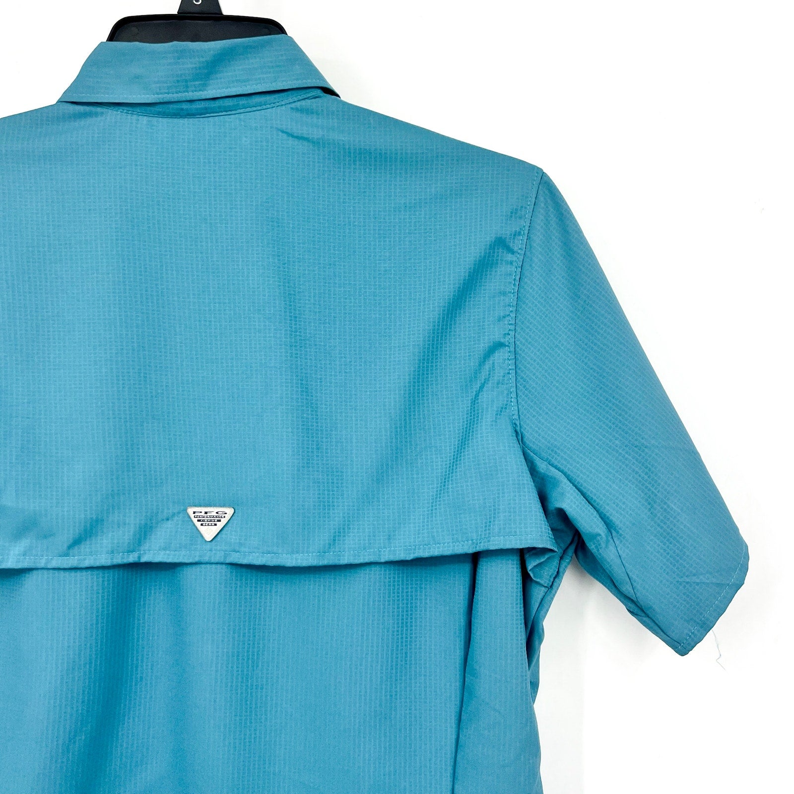 COLUMBIA Women's PFG Tamiami II Short Sleeve Shirt Small Blue Ocean Teal NWT