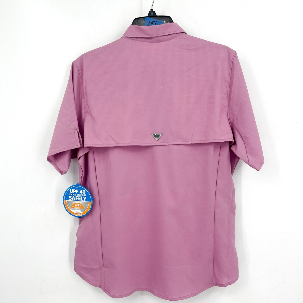 COLUMBIA Womens PFG Tamiami II Shirt XS Light Pink Short Sleeve NWT
