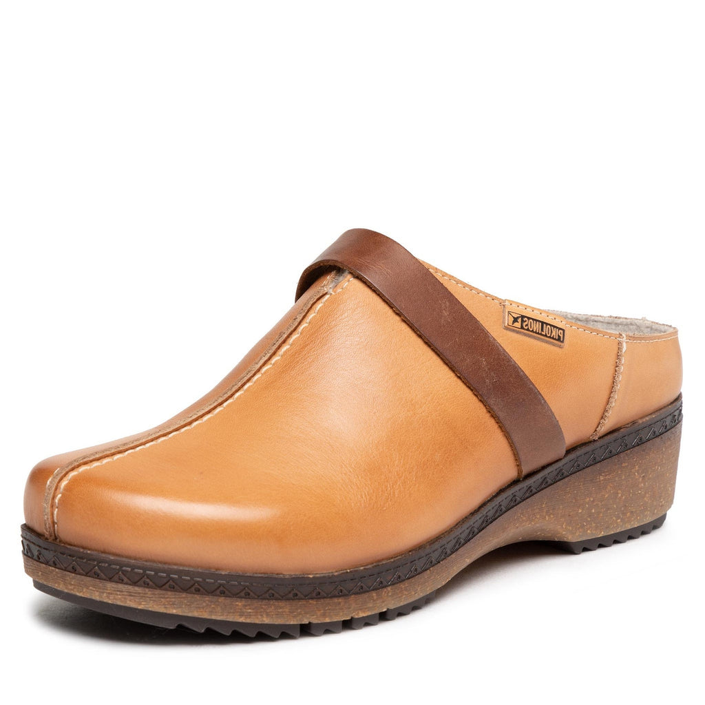 Pikolinos Womens GRANADA W0W Clogs EU 41 US 10-10.5 Tan Leather NIB