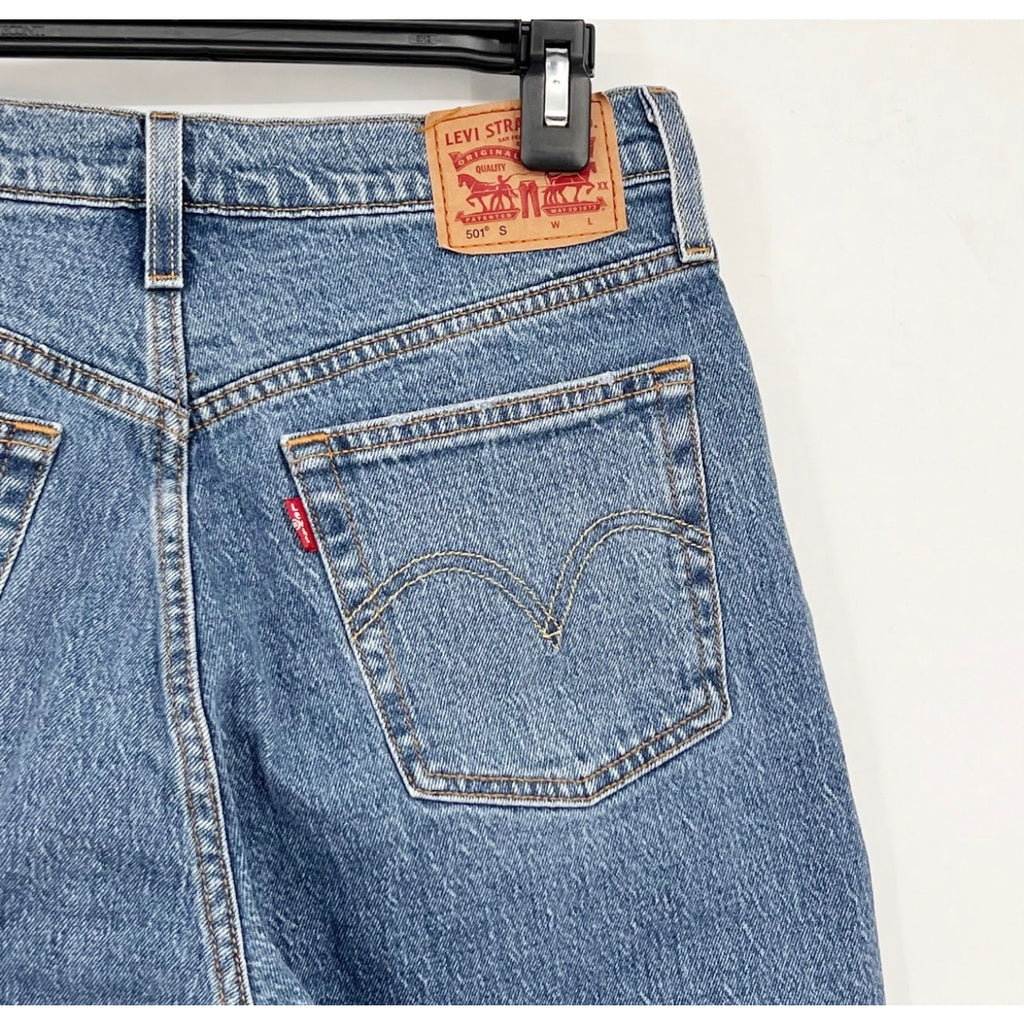 LEVI'S Women's 501 Skinny Jeans 27x28 Size 4 Blue Medium Indigo Worn In NWOT 295