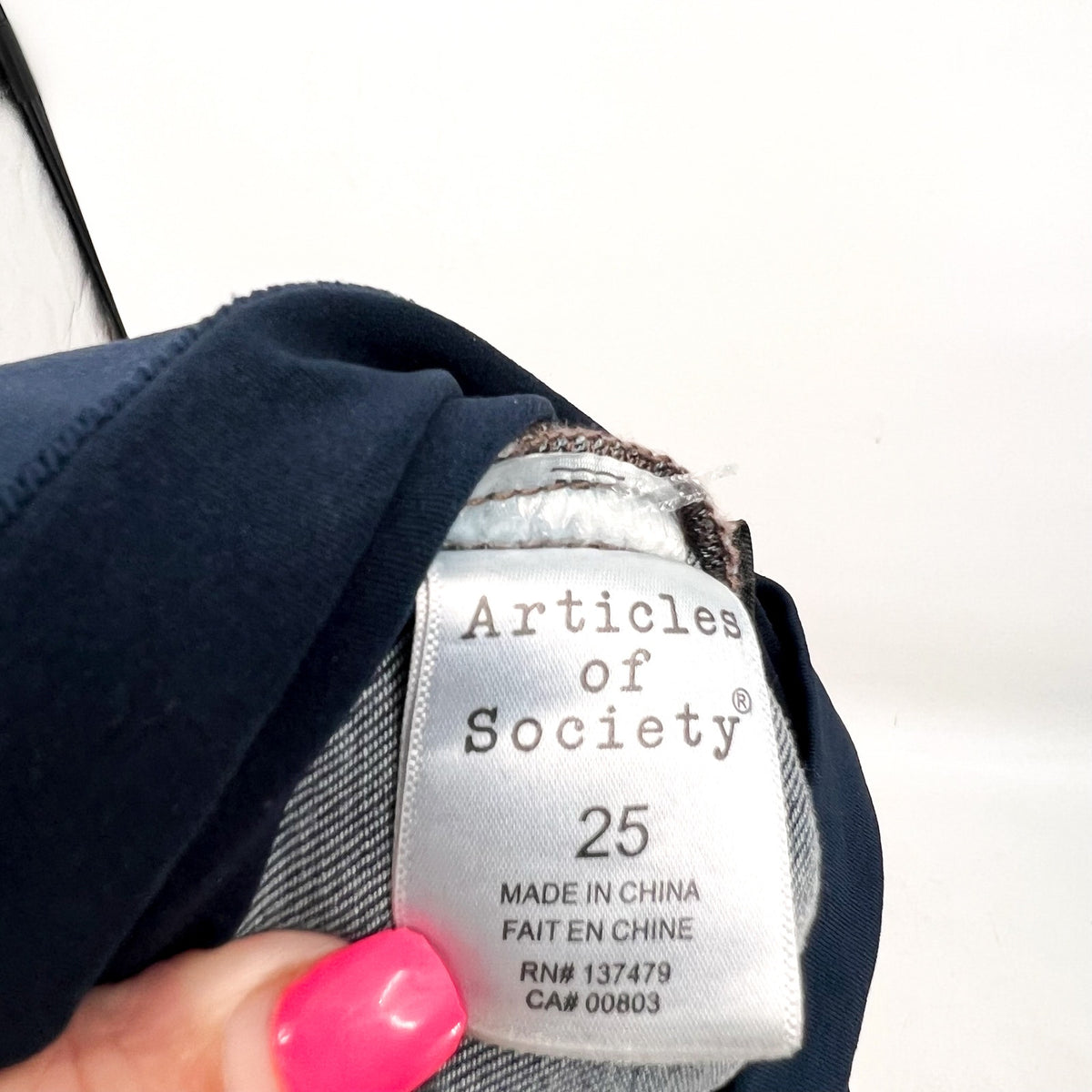 ARTICLES OF SOCIETY Maternity Skinny Jegging Size 25 US 0 Dark Blue NWOT