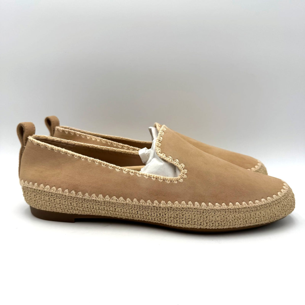 Cole Haan Womens Cloudfeel Asbury Espadrille Loafers Size 10.5 Tan Suede NIB