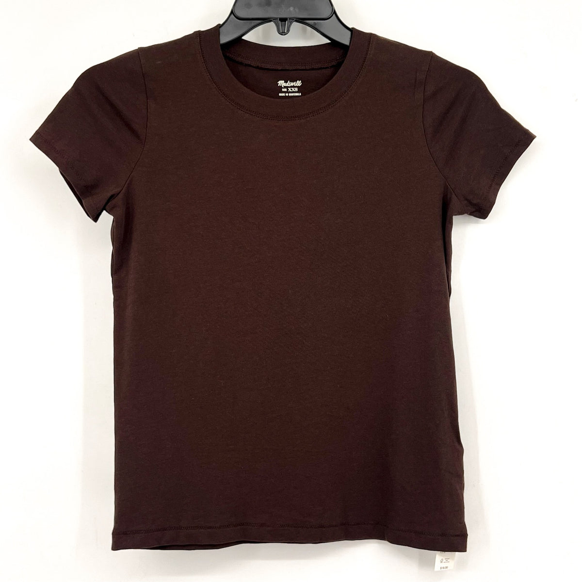MADEWELL Women's Northside Vintage Tee XXS Brown Short Sleeve J8526 NWT