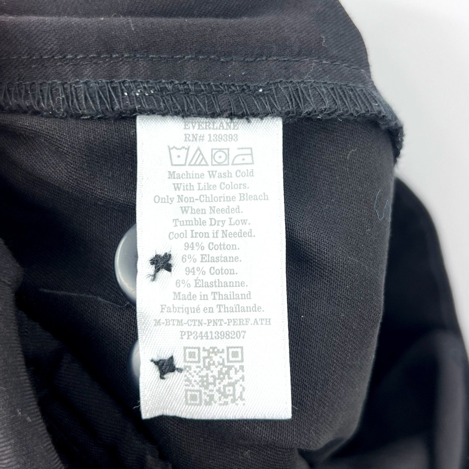 EVERLANE Uniform Mens Performance Chino Pants 35x32 Black Athletic Fit NWT