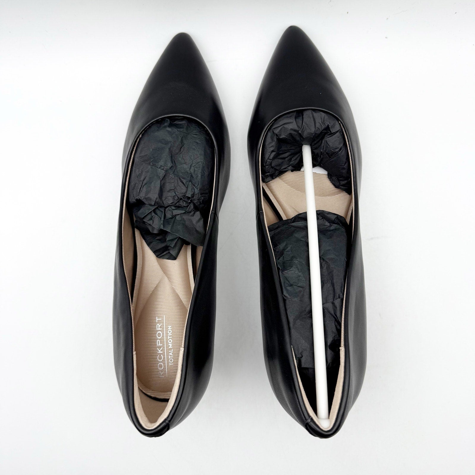 Rockport Womens Cindy Dress Pumps Size 7 Wide EU 37.5 Black Leather Heels NIB