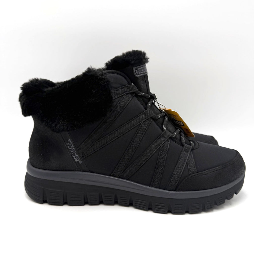 Skechers Womens Slip-ins Graceful Cozy Strolls Ankle Bootie Size 8.5 Black NWT