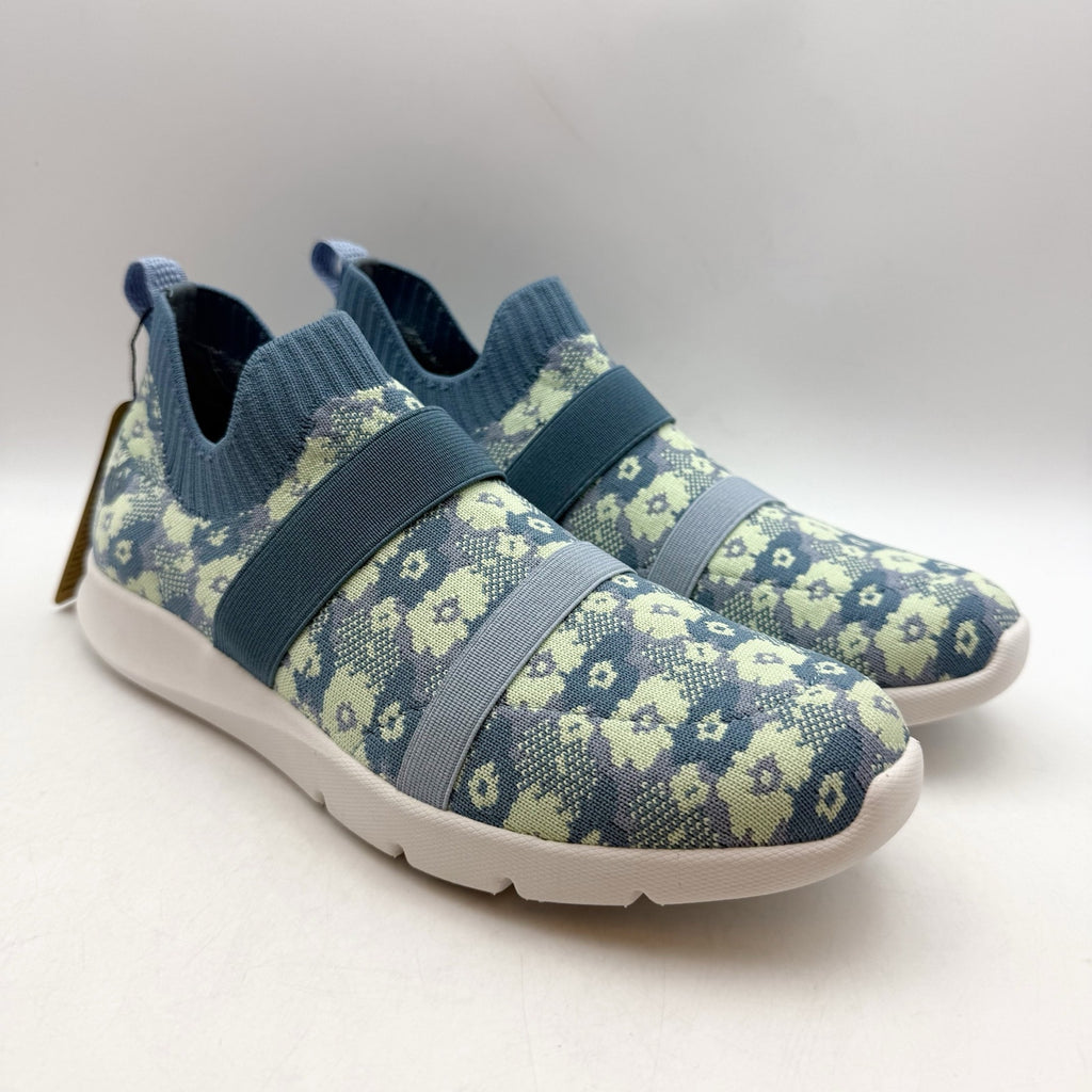 Spenco Womens Karma Stretch Sneakers US 9 Wide EU 39.5 Bluestone Floral Blue NIB