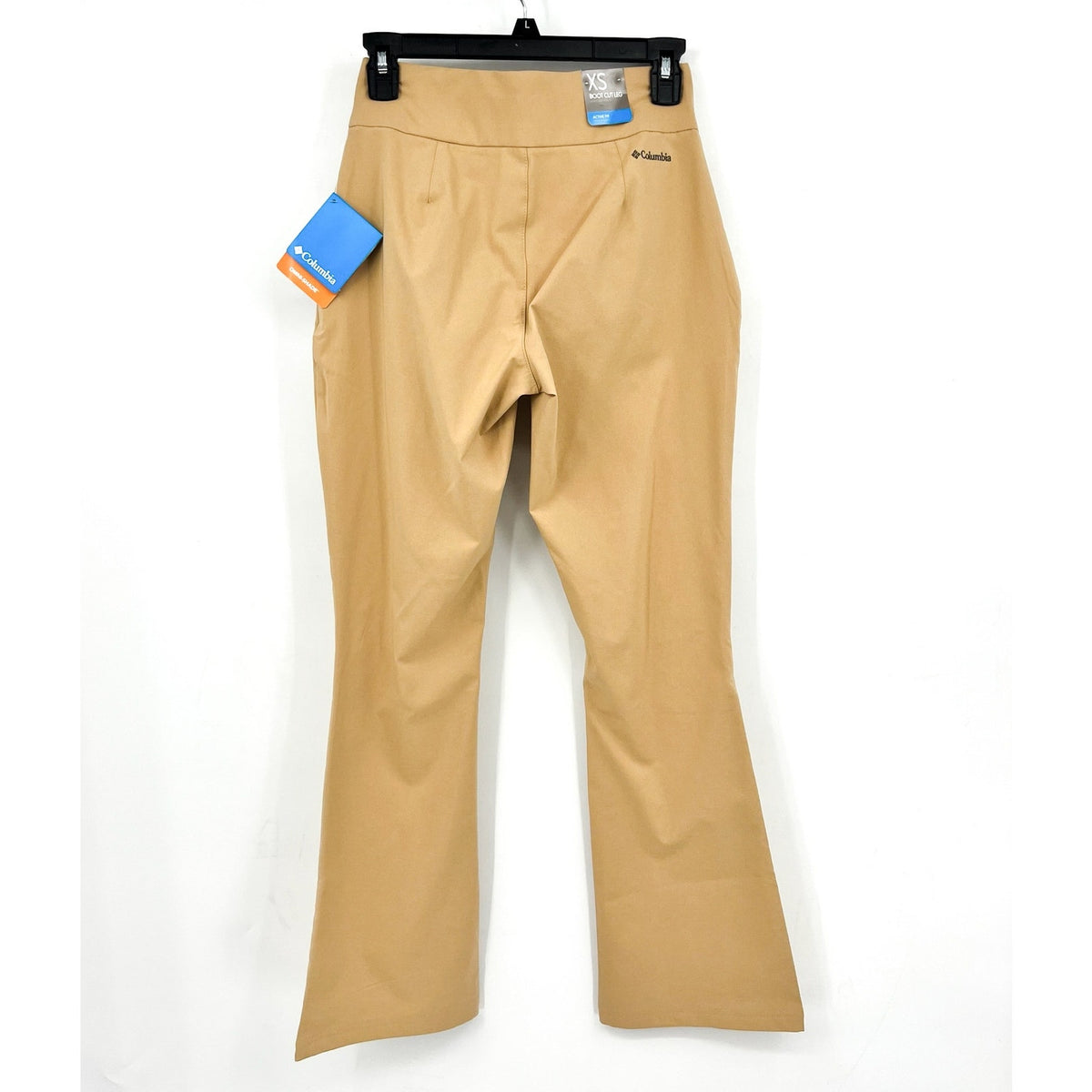 COLUMBIA Women's All Seasons Bootcut Pants XS Tan Canoe Pull On UPF 50 NWT