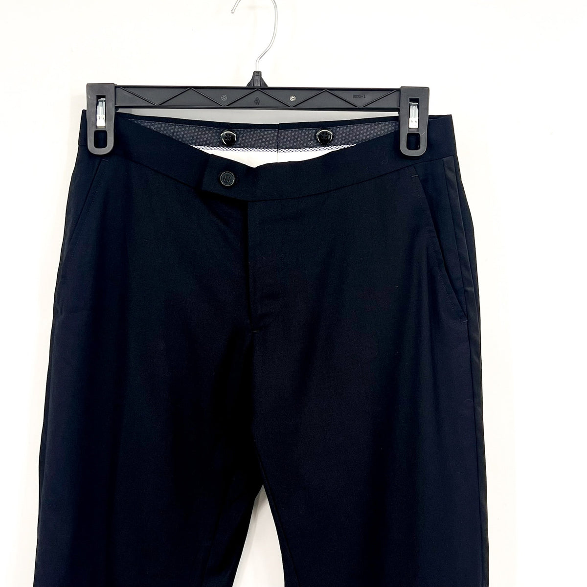 THE SAVILE ROW Mens Berwick Slim Straight Dress Pants 30X30 Black NWOT
