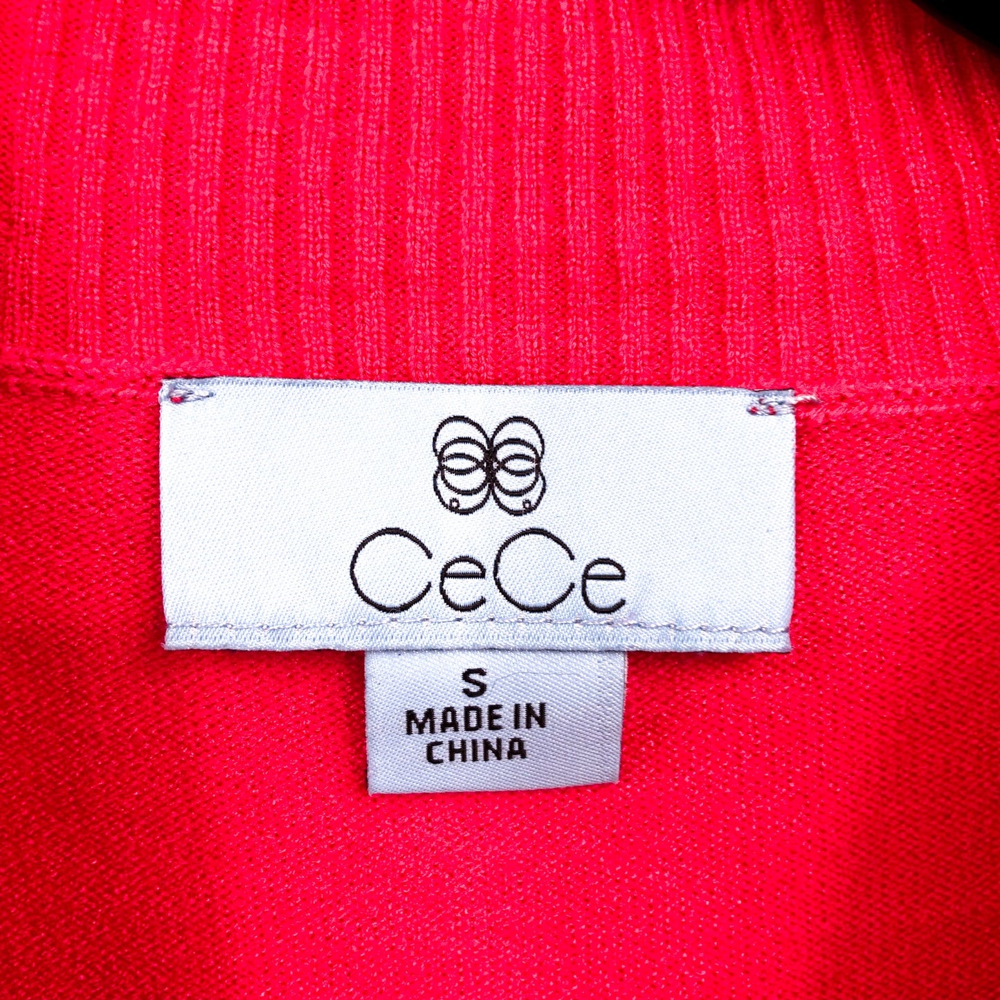 CECE Ruffled Sweater Dress Rich Magenta SMALL