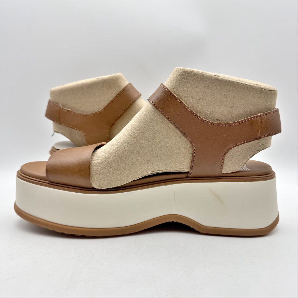 Sorel Womens Dayspring Platform Sandals US 10 EU 41 Brown Leather NWOB