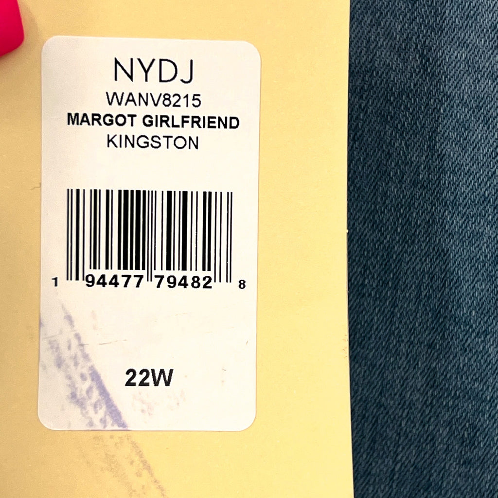 NYDJ Womens Margot Girlfriend Jeans Size 22W Kingston Blue NWT
