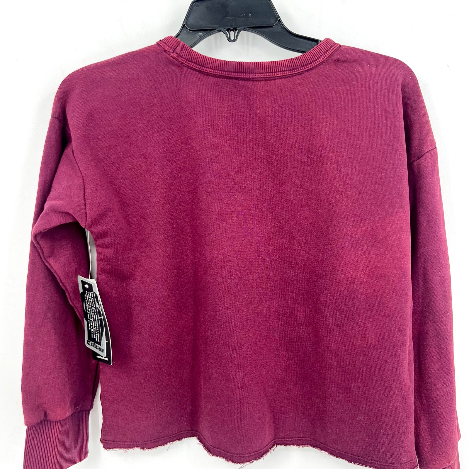 COLOSSEUM Girls Mississippi State Crop Crewneck Sweatshirt Small Maroon Red NWT