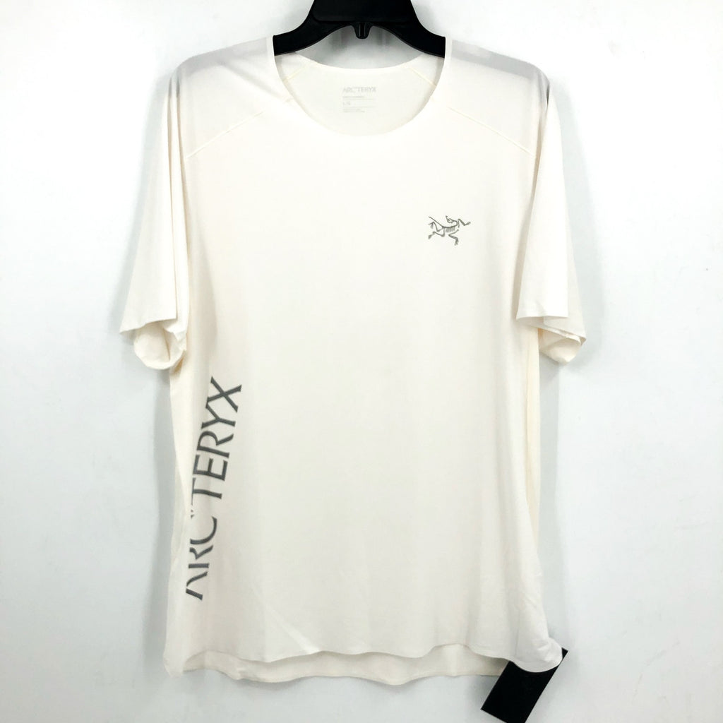 ARC'TERYX Men's Norvan Downword Logo T-Shirt Large White Arctic Silk NWT