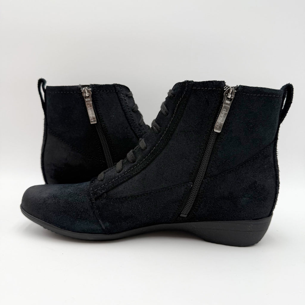 Dansko Womens Fergie Ankle Booties EU 39 US 8.5-9 Black Suede Boots NWOB