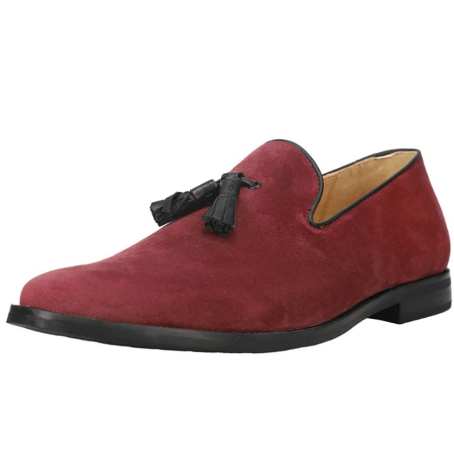 Sperry Mens Gold Exeter Tassel Loafers Size 10 Dark Red Burgundy Suede NWOB
