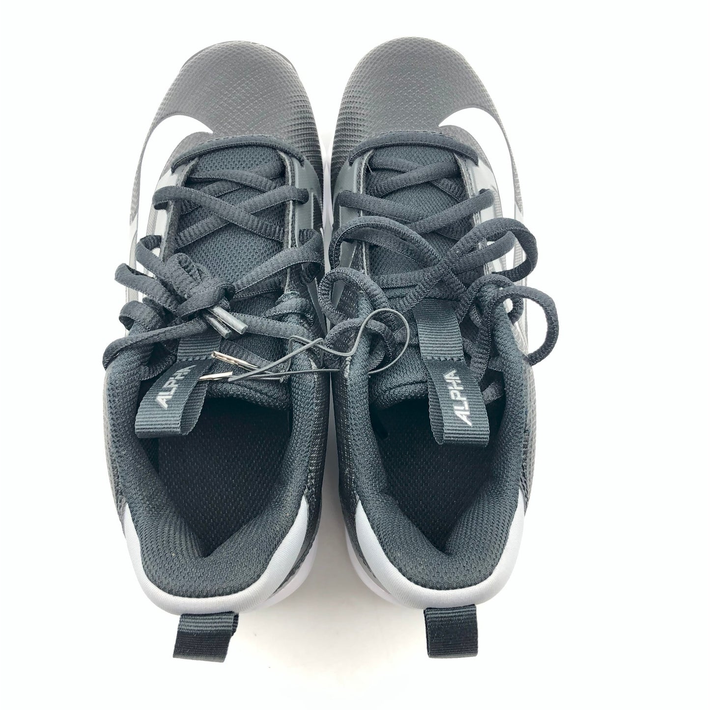 Nike Kids Alpha Menace 4 Shark Football Cleats Size 4.5 Black Grey White NWOB