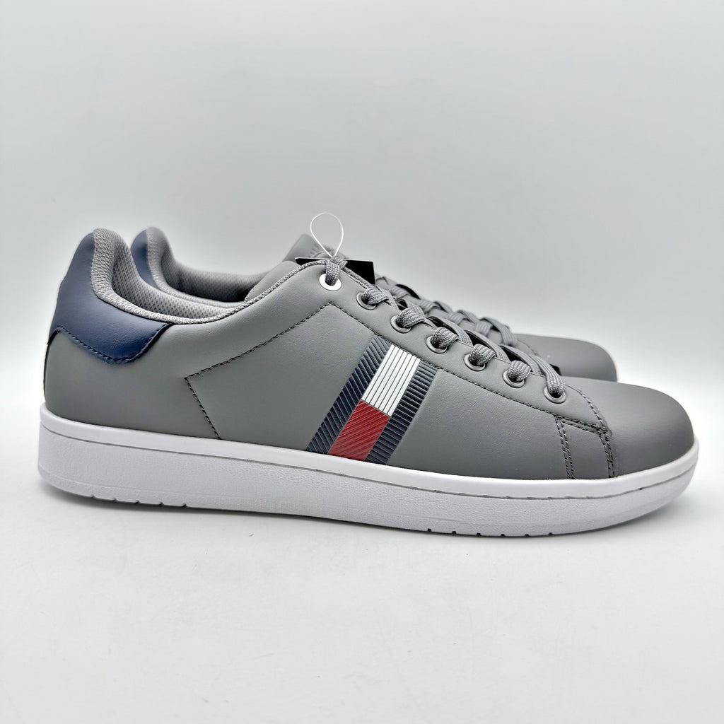 Tommy Hilfiger Mens Lampkin Flag Low Top Sneakers US 12 Grey  Cup-Sole NIB