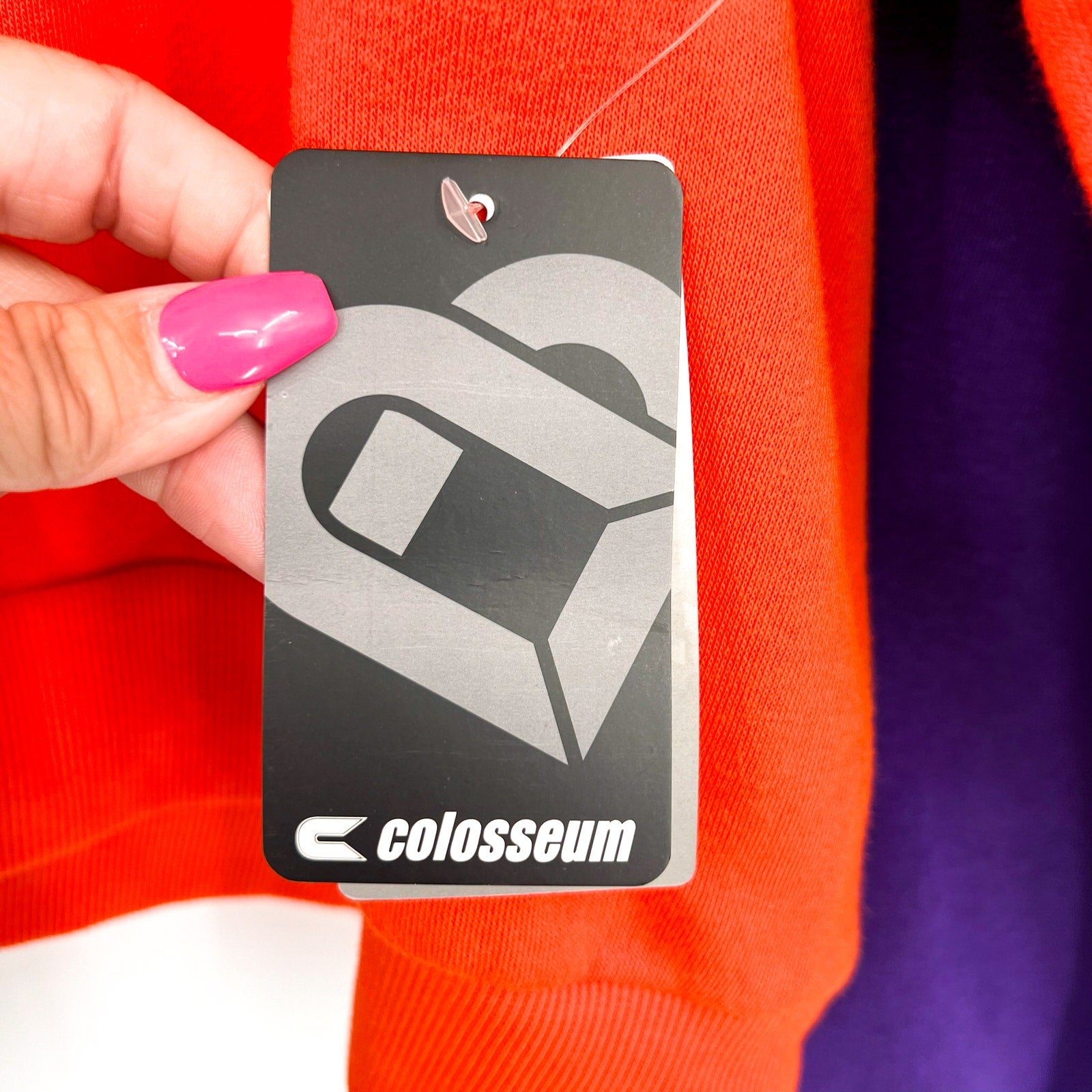 COLOSSEUM Womens Clemson Tigers Hoodie XL Orange Purple Sweatshirt NWT
